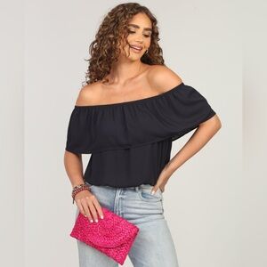 Veronica M Off The Shoulder Ruffle Top XS